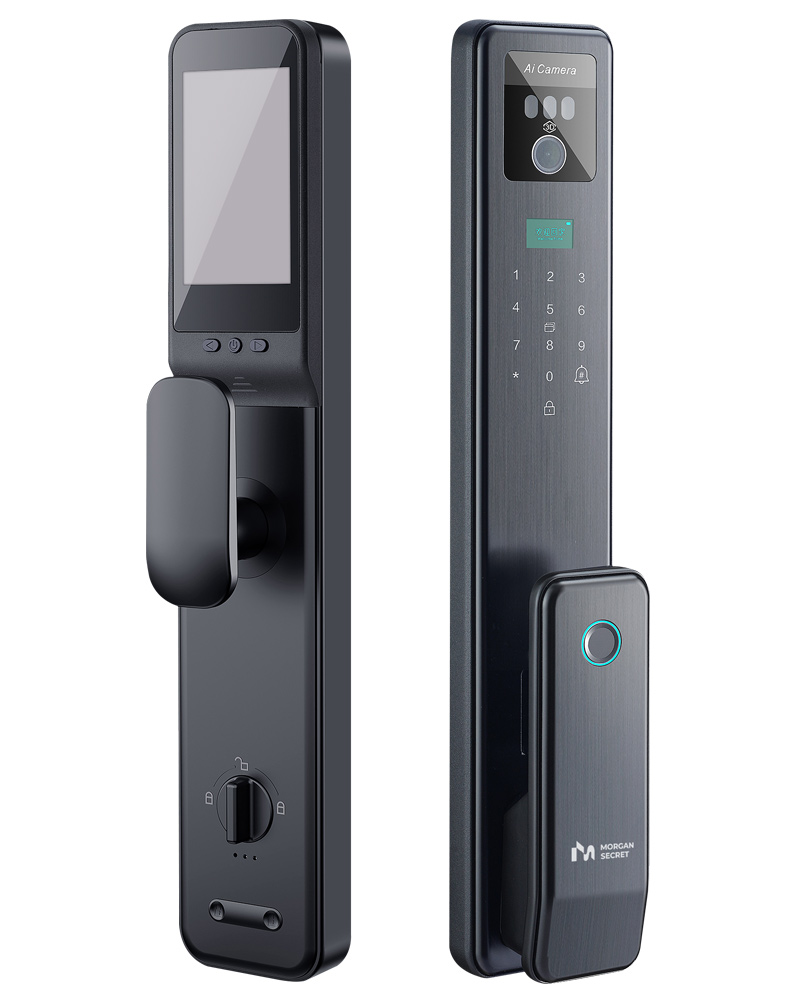 Купить электронный биометрический замок Morgan Secret SN-F78U с видеодомофоном и Face ID